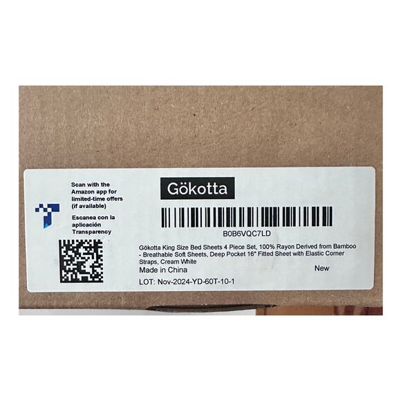 Gökotta King Size Bamboo Bed Sheets – Luxury 4-Piece Set – Cream White - Picture 12 of 13